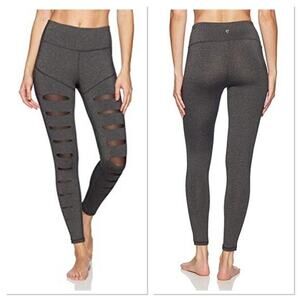 Betsey Johnson Performance Slashed Front Leggings Size S Activewear Workout